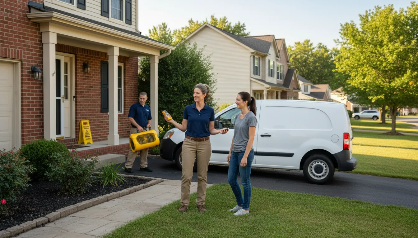 Residential water damage restoration in Dwight, IL